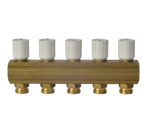 Коллектор Giacomini с термостатическими клапанами 1" x 3/4"E /5, R553VY045 Коллектор Giacomini с термостатическими клапанами 1" x 3/4"E /5, R553VY045