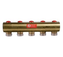 Коллектор Giacomini с отсечными клапанами 1 1/4" x 18 /5, R553SY025