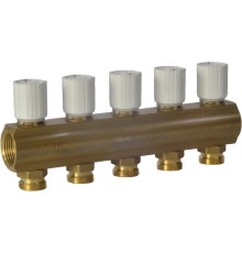 Коллектор Giacomini с термостатическими клапанами 1 1/4" x 18 /5, R553VY025