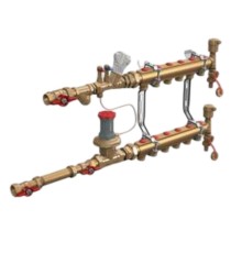 Узел коллекторный Giacomini квартирный 3/4" x 18 /2 зоны, GE550Y192 Узел коллекторный Giacomini квартирный 3/4" x 18 /2 зоны, GE550Y192