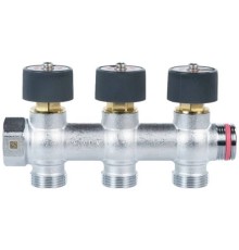 Коллектор распределительный REHAU с плавной регулировкой G 3/4 3 отвода G 3/4