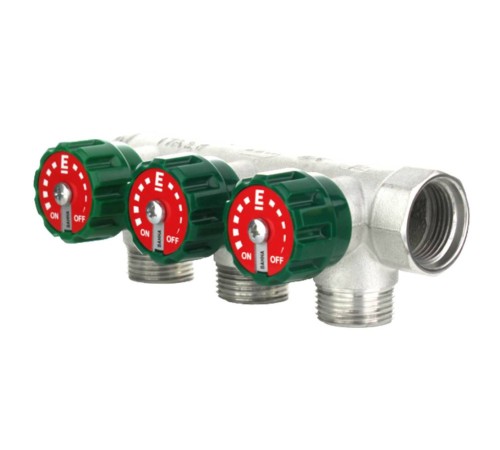 Коллектор модульный ELSEN 3/4" 4х3/4" ЕК TIN латунь Коллектор модульный ELSEN 3/4" 4х3/4" ЕК TIN латунь
