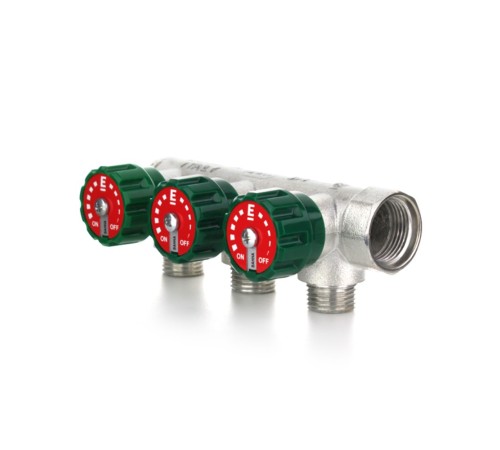 Коллектор модульный ELSEN 3/4" 2х1/2" НР TIN латунь Коллектор модульный ELSEN 3/4" 2х1/2" НР TIN латунь