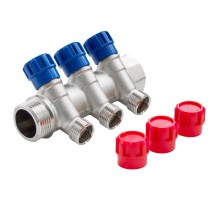 Коллектор с регулировочными вентилями 2 выхода 3/4" * 1/2" НР VALFEX (FV.560.N.0502)