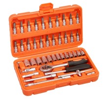 Набор инструментов P.I.T. MaxPiler MXT-46-SET (46 предметов, 1/2" и 1/4", CrV)