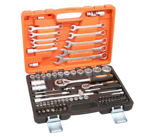 Набор инструментов P.I.T. MaxPiler MXT-82-SET (82 предметов, 1/2" и 1/4", CrV)