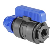 Шаровый кран ПНД компрессионный ВР 20*1/2" внутренняя резьба ( Valfex) Шаровый кран ПНД компрессионный ВР 20*1/2" внутренняя резьба ( Valfex)