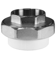 Муфта комбинированная полипропиленовая PPRC ВР 50х1 1/2" Valfex. ВР, белая (уп. 6 шт).