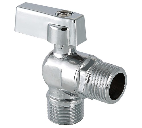 Кран шаровый угловой для подключения сантехнических приборов НН НР 1/2*1/2 (Valtec VT392) уп 14 шт