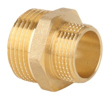 Ниппель Gappo переходной НР-НР латунный 1 1/2" х 1" Ниппель Gappo переходной НР-НР латунный 1 1/2" х 1"