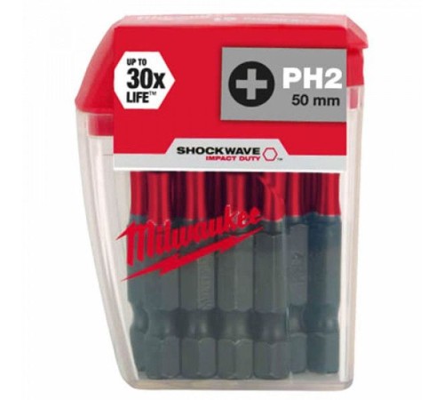 Насадка Milwaukee SHOCKWAVE PH2 50мм (упак_10) 4932430855 Насадка Milwaukee SHOCKWAVE PH2 50мм (упак_10) 4932430855