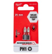 Насадка Milwaukee SHOCKWAVE PH1 25мм (упак_2) 4932430850
