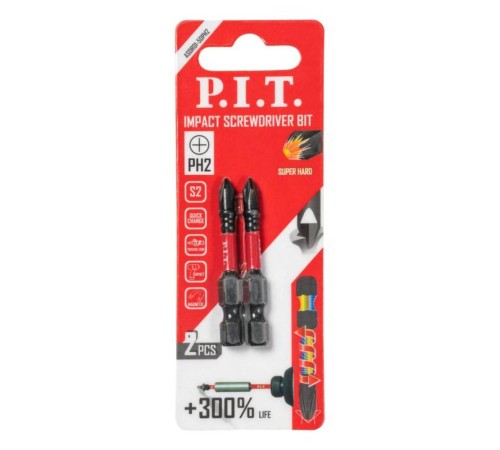 Бита ударная P.I.T. PH2x50 мм (2) арт. ASDR01-50PH2