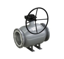 Кран шаровой стальной фланцевый LD Ду250 Ру16 полнопроходной с редуктором