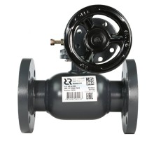 Кран шаровой стальной РИДАН RJIP Premium FF DN125 PN16 WG фланцевый, с редуктором, неполнопроходной Кран шаровой стальной РИДАН RJIP Premium FF DN125 PN16 WG фланцевый, с редуктором, неполнопроходной