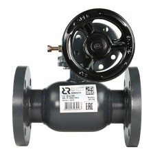 Кран шаровой стальной РИДАН RJIP Premium FF DN125 PN16 WG фланцевый, с редуктором, неполнопроходной Кран шаровой стальной РИДАН RJIP Premium FF DN125 PN16 WG фланцевый, с редуктором, неполнопроходной