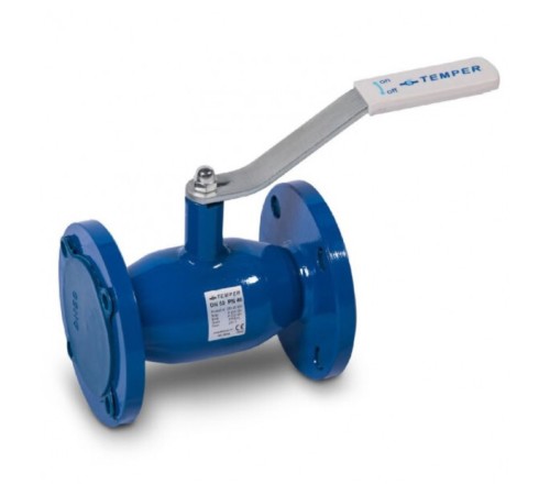 Кран шаровый TEMPER DN32 PN40 с/проходной фланцевый под задвижку, 28620032 Кран шаровый TEMPER DN32 PN40 с/проходной фланцевый под задвижку, 28620032