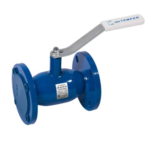 Кран шаровый TEMPER DN32 PN40 с/проходной фланцевый, 28320032 Кран шаровый TEMPER DN32 PN40 с/проходной фланцевый, 28320032