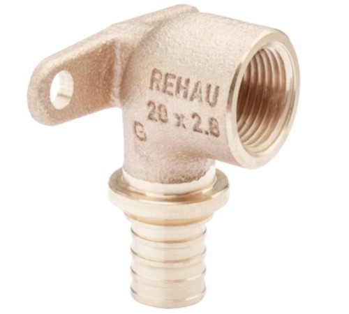 Угольник REHAU настенный ВР 16-1/2" RX, бронза Угольник REHAU настенный ВР 16-1/2" RX, бронза