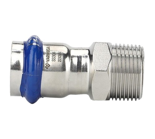 Муфта VARMEGA раструбная Inox Press НР 28x3/4" Муфта VARMEGA раструбная Inox Press НР 28x3/4"