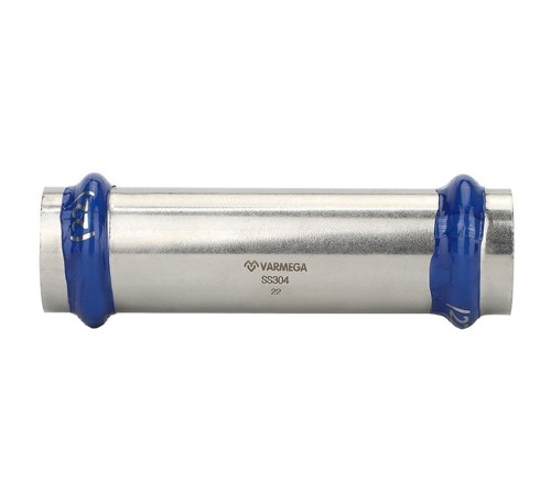 Муфта VARMEGA двухраструбная Inox Press надвижная 18x18 Муфта VARMEGA двухраструбная Inox Press надвижная 18x18