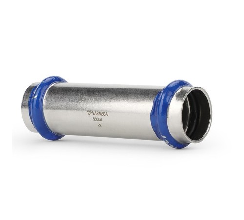 Муфта VARMEGA двухраструбная Inox Press надвижная 15x15 Муфта VARMEGA двухраструбная Inox Press надвижная 15x15