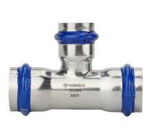 Тройник VARMEGA раструбный Inox Press переходной 35x28x35