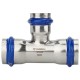 Тройник VARMEGA раструбный Inox Press переходной 35x28x35