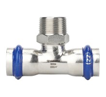 Тройник VARMEGA раструбный Inox Press НР 15x1/2"x15