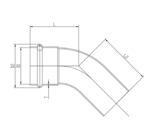 Уголок VIEIR 45 град. нерж. сталь 15а×15 VER-PRO (100/5)