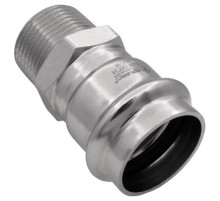 Соединитель VIEIR прямой нерж. сталь с нар.р. 22×1/2" VER-PRO (75/5)