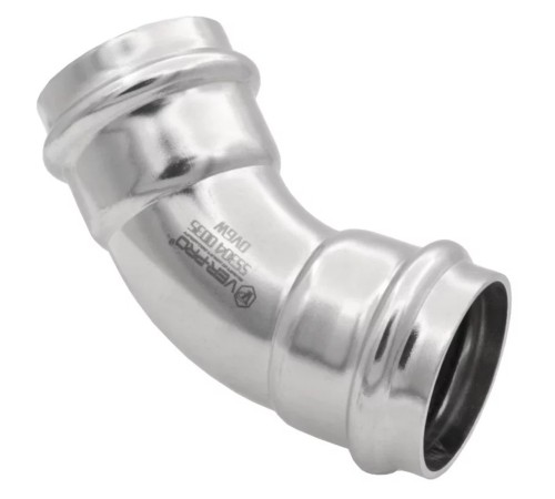 Уголок VIEIR 45 град. вн/вн нерж. сталь 15×15 VER-PRO (100/5)