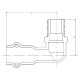 Уголок VIEIR 90 град. нар.р. 22×3/4" VER-PRO (48/4)