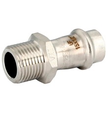 Муфта Uni-Fitt пресс 28х1" нар. р., нерж. ст. Муфта Uni-Fitt пресс 28х1" нар. р., нерж. ст.