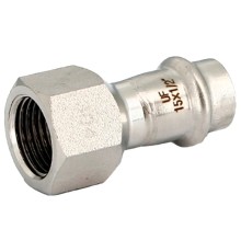 Муфта Uni-Fitt пресс 22х3/4" вн. р., накидн. гайка, нерж. ст. Муфта Uni-Fitt пресс 22х3/4" вн. р., накидн. гайка, нерж. ст.