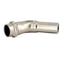 Угол-вставка Uni-Fitt 45гр. пресс 22, нерж. ст.