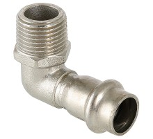 Угольник из нержавеющей стали НР 28х3/4 с наружной резьбой Valtec, (VTi.953) (уп. 5 шт)