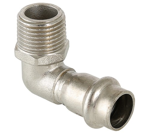 Угольник из нержавеющей стали НР 28х3/4 с наружной резьбой Valtec, (VTi.953) (уп. 5 шт)