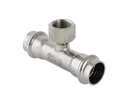 Тройник из нержавеющей стали ВР 22х1/2 с внутренней резьбой Valtec, (VTi.932) (уп. 5 шт)