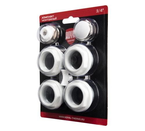 Комплект монтажный Royal Thermo 1”х 3/4" белый Комплект монтажный Royal Thermo 1”х 3/4" белый