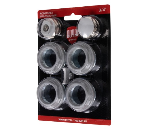 Комплект монтажный Royal Thermo 1”х 3/4" серебристый Комплект монтажный Royal Thermo 1”х 3/4" серебристый