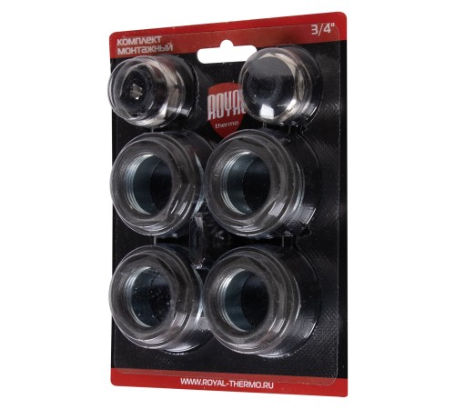 Комплект монтажный Royal Thermo 1”х 3/4" черный Комплект монтажный Royal Thermo 1”х 3/4" черный