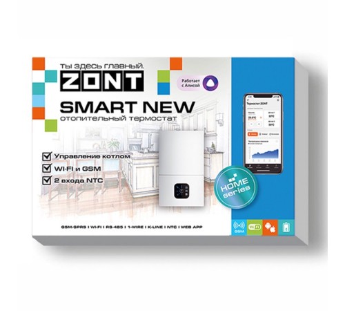 Термостат ZONT SMART NEW (GSM + Wi-Fi) Термостат ZONT SMART NEW (GSM + Wi-Fi)