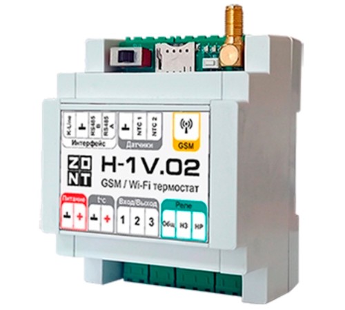 Контроллер ZONT H-1V.02 отопительный GSM / Wi-Fi