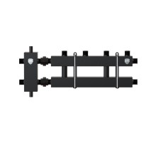 Блок коллекторный на 2-3 выхода (вверх-вниз), стрелка 60 кВт, с кронштейнами