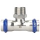Тройник VARMEGA раструбный Inox Press НР 28x1/2"x28