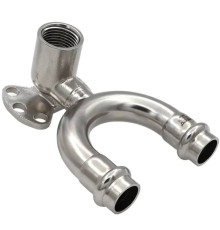 Водорозетка VIEIR проходная из нерж. стали 15×1/2" VER-PRO (20/2)