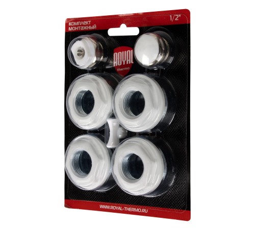 Комплект монтажный Royal Thermo 1”х 1/2" белый Комплект монтажный Royal Thermo 1”х 1/2" белый