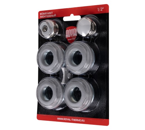 Комплект монтажный Royal Thermo 1”х 1/2" серебристый Комплект монтажный Royal Thermo 1”х 1/2" серебристый