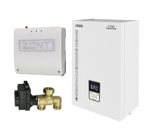 Миникотельная-SET ZOTA МК-X 9кВт (клапан ZOTA BPV+ZONT SMART 2.0 с OpenTherm ZOTA)